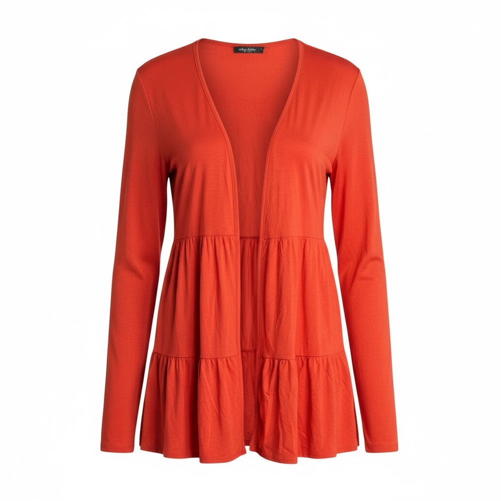 Chic Orange Long Sleeve Tunic